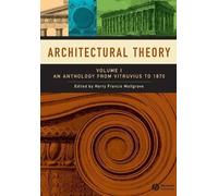 Harry Francis Mallgrave Architectural Theory, Volume 1 (Tascabile)