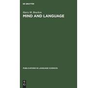 Harry M Bracken Mind and Language (Copertina rigida)