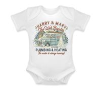 Harry & Marv The Wet Bandits | Kevin da solo a casa Home Alone film natalizio | Natale Natale X-Mas Baby Body, bianco, 12 mesi