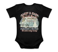 Harry & Marv The Wet Bandits | Kevin da solo a casa Home Alone film natalizio | Natale Natale X-Mas Baby Body, Nero , 12 mesi