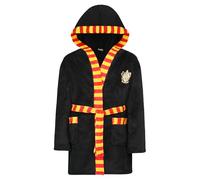 Harry Potter Accappatoio bambini ragazzi e ragazze vestaglia in pile per bambini con cappuccio, Notturno-nero, 128
