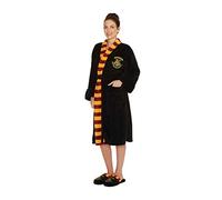 HARRY POTTER Accappatoio Hogwarts School Crest Nuovo Ufficiale da Donna Nero Size One Size