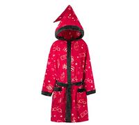 Harry Potter Accappatoio ufficiale | Età 5-14 anni disponibile | Extra morbido con cappuccio | Accappatoio a maniche lunghe | Prodotto ufficiale | Regali per ragazzi e ragazze, Rosso, rosso, 13-14