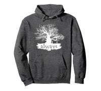 Harry Potter Always Felpa con Cappuccio, Unisex per Adulti, Grigio Scuro, S