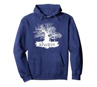 Harry Potter Always Felpa con Cappuccio, Unisex per Adulti, Navy, S