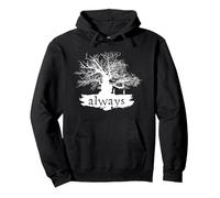 Harry Potter Always Felpa con Cappuccio, Unisex per Adulti, Nero, XL