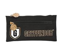 HARRY POTTER - Astuccio doppia cerniera, per bambini, ideale per bambini in età scolare, comodo e versatile, qualità e resistenza, 23 x 11 cm, colore nero, Nero, Estándar, Casual