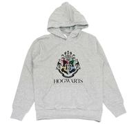 Harry Potter Bambino Felpa con Cappuccio (Grigio,12-14 Anni)