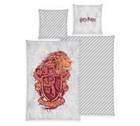 Herding Set di Biancheria da Letto, Harry Potter, Federa 80 x 80 cm con Design Reversibile, Copripiumino 135 x 200 cm con Chiusura a Bottoni, 100% Cotone
