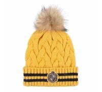 Harry Potter Berretto a maglia Pom-Pom, HUFFLEPUFF - Giallo, Taglia unica
