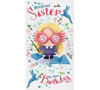 Harry Potter Biglietto di auguri ufficiale per sorella To A Magical Sister White HP014