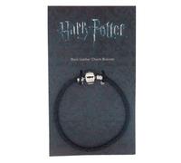 Bracciale nero in pelle 20 cm ufficiale di Harry Potter, taglia grande adulti, per charm Slider.
