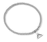 Harry Potter Bracciale in acciaio inox con perline a sfera dei doni della morte, Misura unica, Acciaio inossidabile, Nessuna pietra preziosa