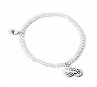 HARRY POTTER Bracciale in cristallo con ciondolo a forma di boccino d'oro in argento Sterling, Misura unica, Argento sterling