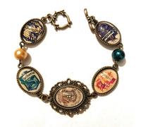 Harry Potter Bracciale Stemmi Hogwarts Grifondoro Tasso Corvonero Serpeverde