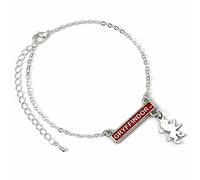 HARRY POTTER Bracciale ufficiale Grifondoro Bar, Medio, Zinco, Nessuna pietra preziosa