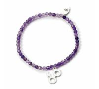 HARRY POTTER Braccialetto con cristalli e ciondolo a forma di fulmine in argento Sterling, One Size, Argento sterling, Porpora, HPCR0587