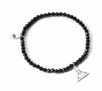 HARRY POTTER Braccialetto con cristalli e ciondolo in argento Sterling con i doni della morte, Misura unica, Argento sterling