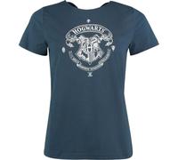 Harry Potter British Fabric Criss-Cross Donna T-Shirt Blu L 100% Cotone Regular