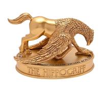 Widdop and Co Warner Bros - Statuetta di Ippogrifo di Harry Potter, becco di Buckbeak, finitura dorata, statua da collezione con base espositiva
