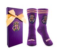 Harry Potter Calzini Antiscivolo da Donna, Calzini per la Casa, Calzini Hogwarts per Donne e Adolescenti, Regalo Hogwarts | Viola