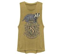 Harry Potter Camicia da Donna con Stemma della casa di Tassorosso, Oro Heather, M