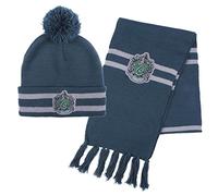 Harry Potter Cappello e Sciarpa, Set Invernale per Bambini e Ragazzi, Cappello e Sciarpa di Hogwarts Grifondoro Serpeverde Corvonero e Tassorosso, Accessori Invernali