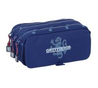 HARRY POTTER CAPTAIN - Astuccio triplo grande, astuccio per bambini, ideale per bambini in età scolastica, comodo e versatile, qualità e resistenza, 21,5 x 8 x 10 cm, Blu navy, M, Casual