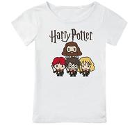 HARRY POTTER Chibi Characters Donna T-Shirt Bianco 122/128 100% Cotone