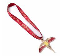 Harry Potter Ciondolo natalizio ufficiale Fawkes in oro rosa, Misura unica, Zinco