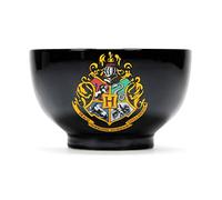 Harry Potter - Ciotola per cereali - Hogwarts - Ciotola Crest Logo - Ciotola in ceramica - Ciotola stemma della scuola - Nero