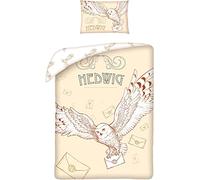 Harry Potter Civetta Edvige - Biancheria da letto per bambini, 100 x 135 cm + 40 x 60 cm, 100% cotone