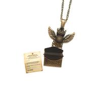 Harry Potter Collana Lettera da Hogwarts Gufo e Lettera Grifondoro Nichel Free