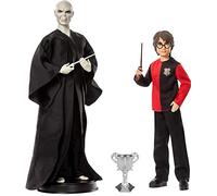 Mattel Harry Potter Confezione 2 Bambole da Collezione, Set con Voldemort e Harry Potter con Abiti e Bacchette, Giocattolo per Bambini 6+Anni, HCJ33