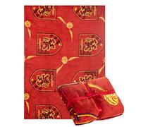 Harry Potter Coperta, Coperta Grifondoro, Design Quidditch, Coperta per Divano e Letto, Fodera In Pile Morbida e Calda, Regalo Harry Potter, 120 x 160 cm