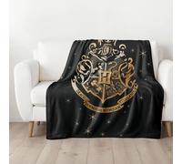 Harry Potter, coperta da salotto, 150 x 200 cm, in pile Coral Hogwarts, articolo per fan di bambini, adulti, idea regalo, coperta nera