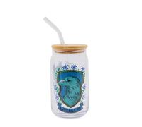 Harry Potter Corvonero Casa Mascotte Vetro Tumbler Con Bambù Coperchio E Paglia