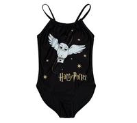Harry Potter, costume da bagno da ragazza, bikini Hedwig, spalline regolabili, Nero , 116 cm
