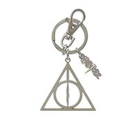 -HARRY POTTER DEATHLY HALLOWS PEWTER KEY RING ACC NUOVO