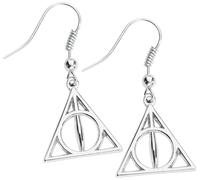 Harry Potter Deathly Hallows Unisex Orecchino standard placcato in argento sterling 925