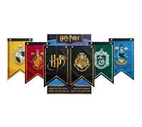 Harry Potter Decorazioni Festa Arredamento per la Casa Hogwarts Bandiera Stendardo Hufflepuff Slytherin Ravenclaw Gryffindor Accessori per Feste (Multi Flags)