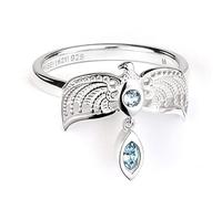 HARRY POTTER Anello ufficiale in argento Sterling con diadema, misura L, Grande, Argento sterling, Cristallo