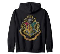 Harry Potter Distressed Hogwarts Crest Felpa con Cappuccio