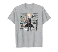 Harry Potter Draco Malfoy Features Maglietta, Uomo, Grigio Melange, 6XL
