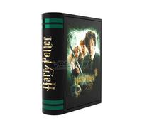 Marchi CyP- Harry Potter- Scatola in Metallo con Contenuto di cancelleria, Libro in Metallo, La Camera dei Segreti, Colore Verde, Prodotto Ufficiale
