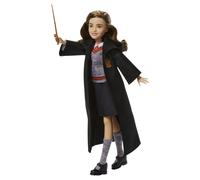 Mattel Harry Potter - Hermione Granger, bambola ispirata ai film con la caratteristica uniforme di Hogwarts e la bacchetta inclusa, giocattolo per bambini, 6+ anni, JGM19