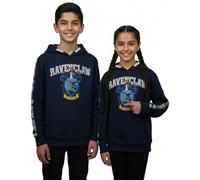 Harry Potter - Felpa con cappuccio per bambini con licenza ufficiale Corvonero, in cotone, con stemma e stampa sulle maniche, unisex, taglia 1-13 anni, colore: blu navy, Marina Militare, 11-13 Years