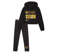 Harry Potter Felpa Corta con Cappuccio per Bambina E Ragazza E Leggings in Cotone 6-14 Anni, Abbigliamento Ufficiale, Magiche Idee Regalo (Nero, 13-14 Anni)