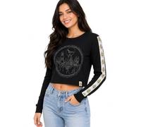 Harry Potter - Felpa da donna con licenza Hogwarts con stampa a bottone con strass