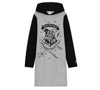 Harry Potter Felpa Vestito Bambina e Ragazza, Felpe Oversize in Cotone 7-14 Anni (9-10 Anni, Grigio)